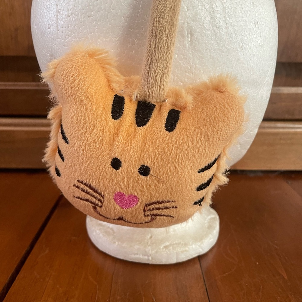 Cute Orange Cat Ear Muffs - Picture 3 of 4